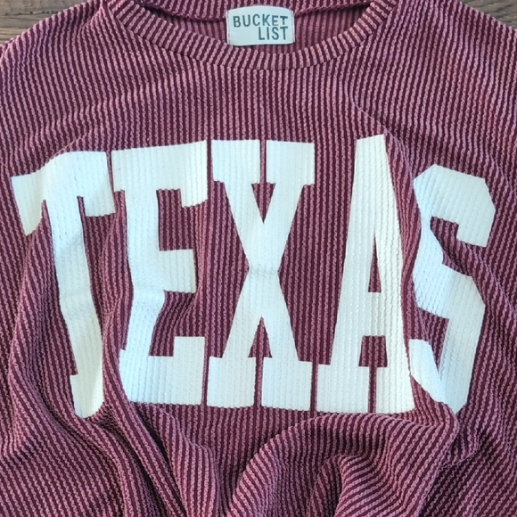 BUCKETLIST Burgundy Striped Top - Picture 2 of 4